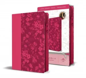 BIBLIA REINA VALERA 1960 LETRA GRANDE. SÍMIL FUCSIA
