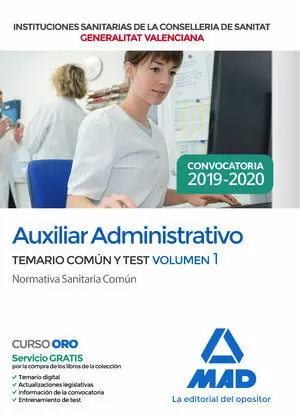 AUXILIAR ADMINISTRATIVO DE INSTITUCIONES SANITARIAS DE LA CONSELLERIA DE SANITAT