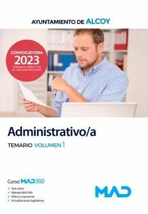 ADMINISTRATIVO/A AYUNTAMIENTO DE ALCOY TEMARIO VOL.1