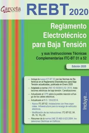 REBT 2020. REGLAMENTO ELECTROTECNICO PARA BAJA TENSIÓN