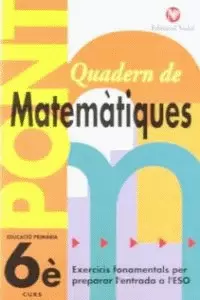 PONT 6 E.P. QUADERN DE MATEMATIQUES