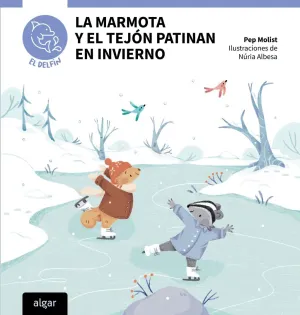 MARMOTA Y EL TEJON PATINAN EN INVIERNO, EL