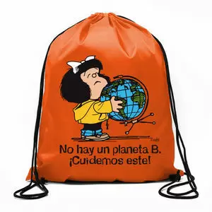 BOLSA DE CUERDAS MAFALDA ­NO HAY UN PLANETA B!