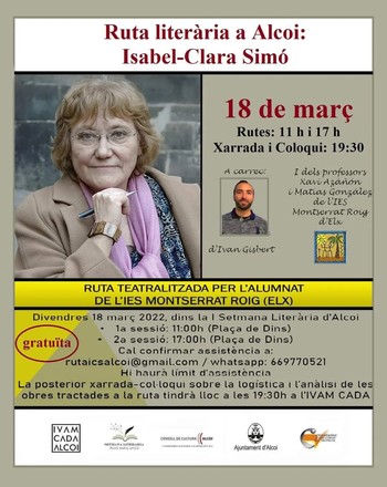 Ruta literària Isabel-Clara Simó + xarrada col·loqui